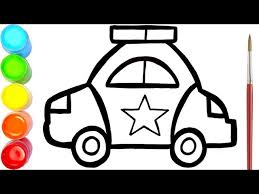 Dalam menjalankan tugasnya tersebut, polisi harus berada di masyarakat. Menggambar Dan Mewarnai Mobil Polisi Glitter Untuk Anak Anak