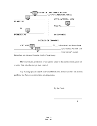 After the decree nisi has been granted, you'll have to wait 43 days (6 weeks additional information to help you learn how to get a divorce. Decree Of Divorce Pennsylvania Free Download