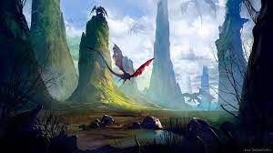 Dragon Valley By Gruncirius Art Anime Backgrounds Wallpapers Fantasy Landscape