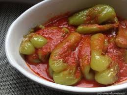Gebratene Grune Paprika In Tomatensauce Tomaten Sauce Tomatensauce Grune Paprika
