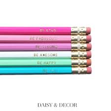 Be You Pencil Set Engraved Pencils Quote Pencils Cute School Supplies