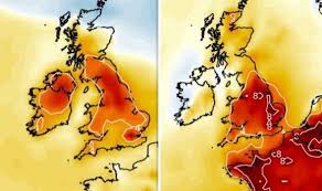 Uk Weather Chart Turns Dark Red As Scorching Heat Engulfs