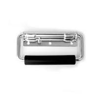 Zinc Surface Mount Spring-Loaded Handle with Short Bail and Molded Grip