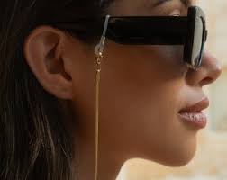 Golden Stainless Steel Eyeglass Chain for Women • Modern Eyeglass Chain •  Snake Design Eyeglass Chain • Sunglasses Necklace Chain