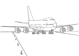 Boing 747 Landing Coloring Page Airplane Coloring Pages Kids Printable Coloring Pages Online Coloring Pages