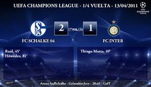 Der weg des fc schalke 04 durch die champions league 2010/2011 Uefa Champions League 1 4 Vuelta 13 04 2011 Fc Schalke 04 2 Vs 1 Fc Inter Ivanbasten Com Futbol Scout Analisis