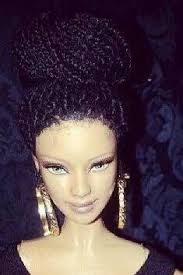 Black Barbie Styling Head Natural Hair Box Braids Natural Barbie Natural Hair Doll Box Braids Bun Black Barbie