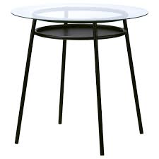 Designed with straight edges and a detailed pattern to create the illusion of cracked ice. Allsta Table Glass Metal Black Ikea