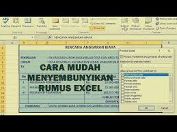 Cara Menyembunyikan Rumus Di Bar Excel Youtube Belajar Matematika Marketing