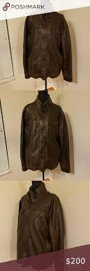 New William Rast Mens Brown Faux Leather Jacket In 2020 Brown Faux Leather Jacket Faux Leather Jackets Leather Jacket