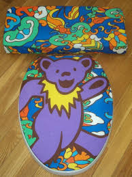 Grateful Dead Toilet Seat Cover Set Dead Head Dancing Bears In Purple Toilet Seat Cover Dancing Bears Kids Rugs