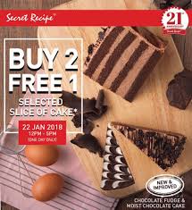 Using a credit card as your main. Secret Recipe Cake Promotion 2018