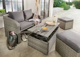 Loungeset Viviano 4er Set Grau Grau Balkonset Balkonmobel Gartenmobel Lounge Mobel Polyrattan Lounges Aussenmobel