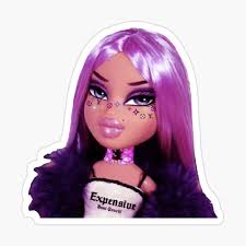 Bratz Doll Pink Hair Sticker By Frikin Neat In 2020 Bratz Doll Black Bratz Doll Brat Doll