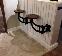 Cast Iron And Wood Swing Out Seat Wrought Iron Stools Stools For Kitchen Island Wood Swing