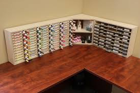 Unfinished basements are usually scary. Corner Shelf Corner Shelves Craft Room Design Craft Room