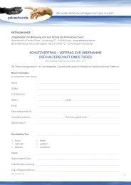 Schutzvertrag hund download / haltungsbogen aktiv fur hunde in not. Ubergabe Und Schutzvertrag