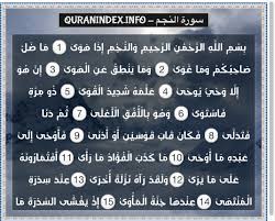 53 surah an najm سورة النجم quran index search reading quran listening
