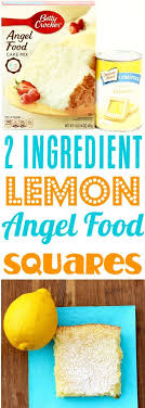 Lemon Angel Food Cake Squares Recipe Easy Desserts Are The Best And It Doesn T Beat Just 2 Ingr Lemon Bars Recipe Lemon Bars Easy Lemon Angel Food Cake Bars