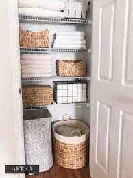 Take a look at this gorgeous linen closet! Organization Series Linen Closet Amanda Fontenot Blog Home Organization Home Organisation Linen Closet