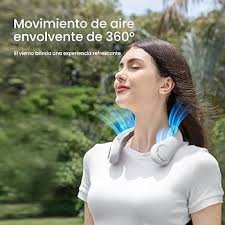 Amazon.com: JISULIFE Ventilador de cuello portátil, manos libres, sin aspas, 5 velocidades, ventilador personal portátil con batería de 4000 mAh, giratorio, recargable, regalo para mujeres y hombres, gris: Hogar y Cocina