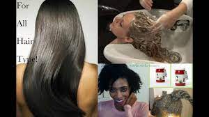 Used in hair, palm oil maintains the collagen that holds hair together, thus it reduces hair loss by promoting the growth of stronger, thicker, healthier hair while simultaneously slowing the appearance of graying hair. How To Do A Red Palm Oil Hair Treatment Red Palm Oil Benefits For Hair Youtube