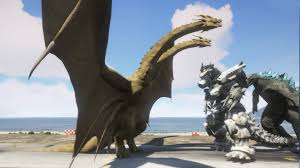 King ghidorah's base form is a golden dragon with scales, two wings, three long heads, and two tails. King Ghidorah Godzilla 2019 Gta5 Mods Com
