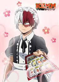 For deku a big part of my styling involved coloring the roots and… My Todoroki Maid By Kemm01 On Deviantart