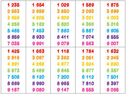 Check spelling or type a new query. Les Nombres De 1000 A 9999 Liste B