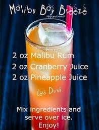 Malibu coconut rum · 1 1/2 oz. 17 Malibu Rum Cocktails Ideas Cocktails Yummy Drinks Cocktail Drinks