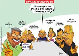 Resultado de imagem para charge de  com politicos