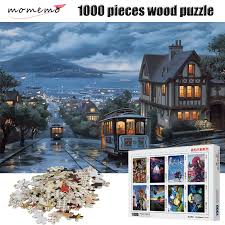 Pieces 1000 pieces age adult. Momemo Street Tram 1000 Pieces Puzzle Adult Jigsaw Puzzles Landscape Puzzle 1000 Pieces Assembling Toys For Children Box Packing Puzzles Aliexpress