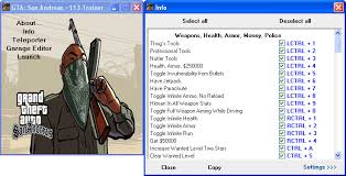 Un libro è un insieme. Unlimited Money Cheat For Gta San Andreas Pc