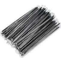 100 Pack Black Flexible Drinking Straws For Weddings ...
