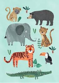 Pin By Gilbert Berois On Erkek Bebek Wild Animals Drawing Monkey Illustration Animal Illustration Kids