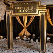 A 1920s themed wedding is a great choice to add style and sophistication to your big day. 8 Ft 11 In Party Like Its 1920 Arch In 2021 Roaring 20s Party Decorations Roaring 20s Party 20s Party Decorations