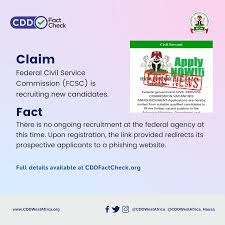 I know you don't like 'em. Federal Civil Service Commission Not Recruiting As Claimed In Viral Whatsapp Message Cdd Fake News