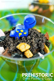 You can make them in individual cups or in a flower pot with a big flower inserted into the center. Dino Dirt Cups Kids Can Make Too Little Bins For Little Hands