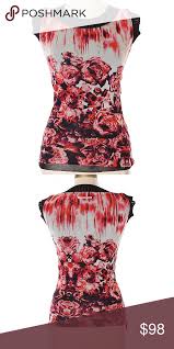 jean paul gaultier floral top floral layer mesh sleeveless