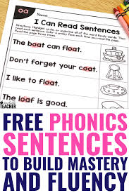 Grammar, reading, spelling, & more! Free Phonics Sentences Activities To Build Mastery And Fluency