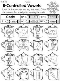 Winter Literacy Worksheets Distance Learning First Grade Phonics Phonics Vowel Worksheets