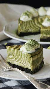 Matcha Zebra Cheesecake Recipe Cheesecake Recipes Desserts Green Tea Cheesecake