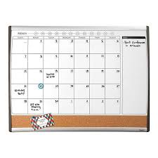 Staples Magnetic Combination Calendar Board Dry Erase Cork 1 Month Design Black Silver Frame 17 X 23 At Staples Dry Erase Silver Frame Calendar Board