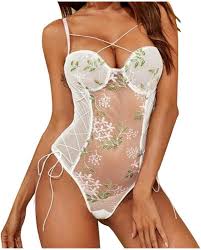 Amazon.com: Lingerie For Women Plus Size Floral Embroidery WomenS Sexy  Lingerie Porno Cross Bandage Lace-Up Bodysuit Perspective Sexy Underwear  Sex Clothes,01,S : Clothing, Shoes & Jewelry
