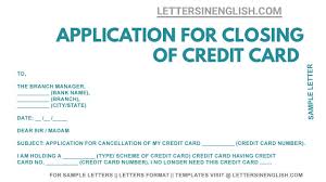 Top sample letters terms sample letter to close bank account bank account closing letter format in word Credit Card Cancellation Application To Bank Manager Youtube
