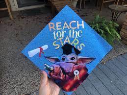 Grad Cap I Made For My Boyfriend Mando Is So Proud Of The Child For Graduating R Babyyoda Baby Yoda Grogu Know Your Meme