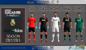 The royal madrid club away kit is in royal blue color with three white stripes on jersey, shorts and socks. Gdb Real Madrid 12 13 Pro Evolution Soccer 2012 At Moddingway