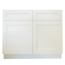 Plywell Ready To Assemble Shaker 36 In W X 21 In D X 34 5 In H Vanity Cabinet With 2 Doors Satin White Swxva362134 The Home Depot In 2020 Base Cabinets Kitchen