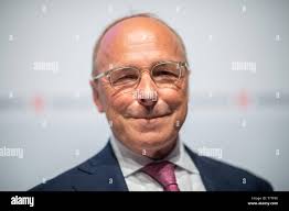 08 Mai 2019, Baden-Wuerttemberg, Schwäbisch Hall: Peter Zürn,  stellvertretender Sprecher der Konzernführung der Würth-Gruppe, nimmt an  jährlichen Würth Pressekonferenz. Foto: Sebastian Gollnow/dpa  Stockfotografie