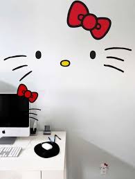 3 hello kitty wall stickers sets. Famous Feline Furnishing Stickers Hello Kitty Wall Decals